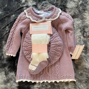 New Cupcakes and Cashmere lavender Baby Dress Set